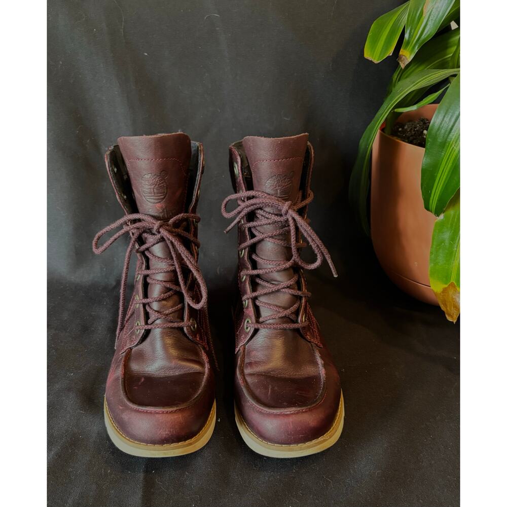 Women’s Timberland Earthkeepers Mosley Burgundy Lace Up Ankle Boots, size 6 - Picture 4 of 9